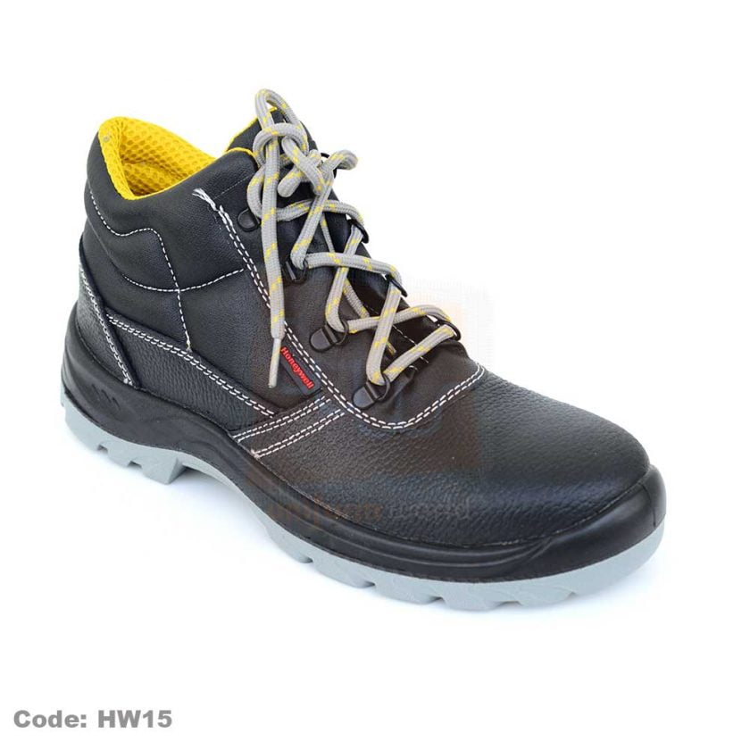 Black Honeywell Safety Shoes High Ankle Steel Toe HW15 Dubai UAE