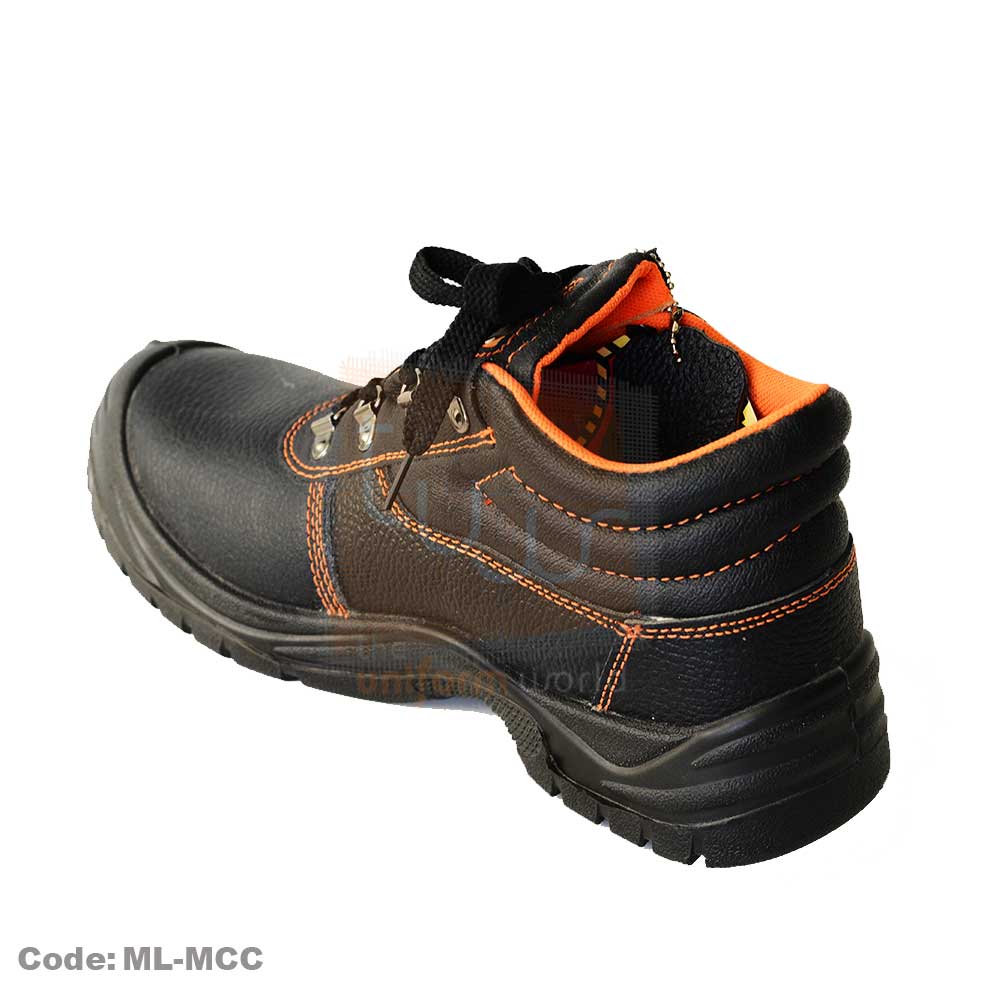 Black Miller Safety Shoes High Ankle Steel Toe MLMCC Dubai UAE Leading Uniforms Supplier