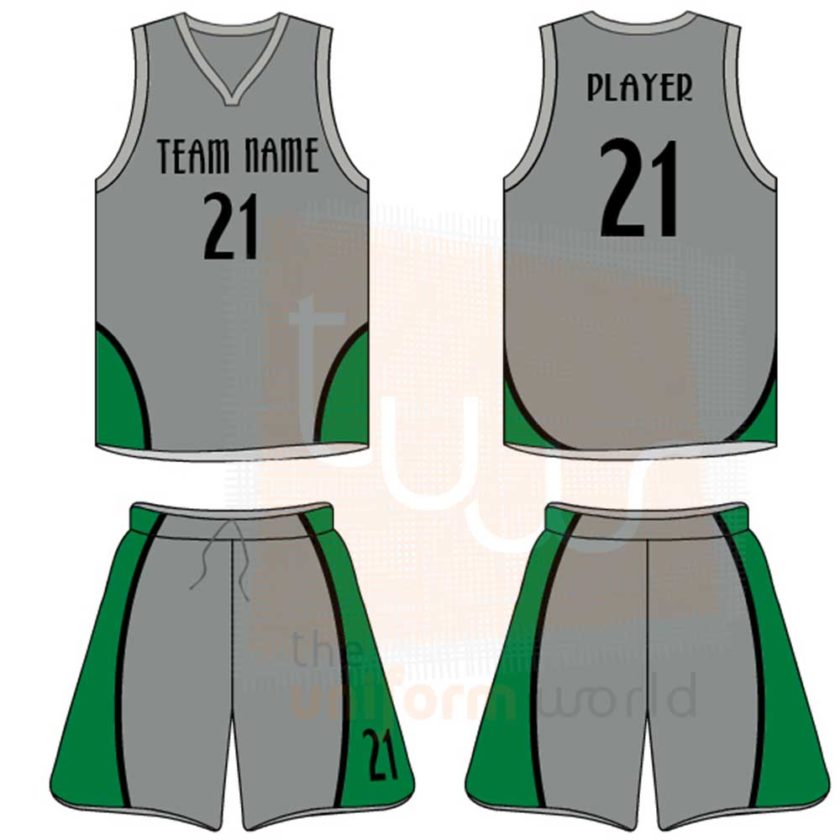 Grey 3Tone Basketball Jerseys Uniforms VNeck Dubai UAE Leading Uniforms Supplier
