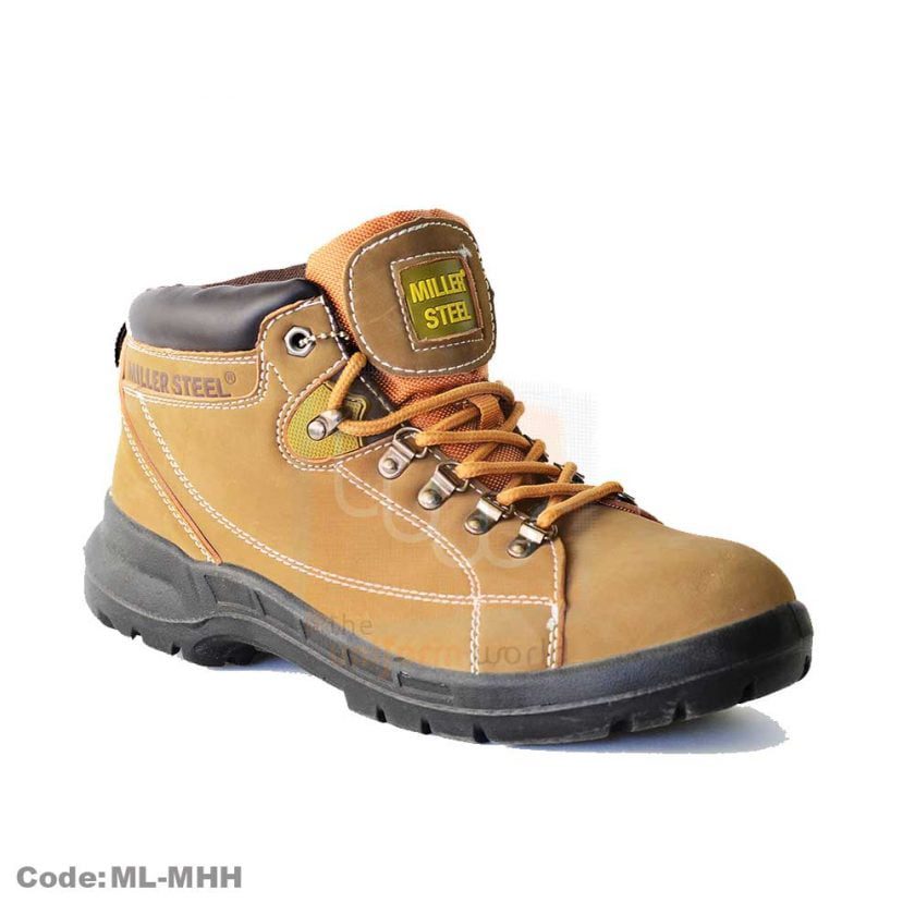 Tan Color Miller Safety Shoes High Ankle Steel Toe MLMHH Dubai UAE Leading Uniforms