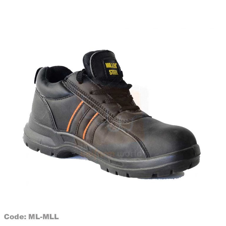 Black Miller Safety Shoes Low Ankle Steel Toe MLMLL Dubai UAE Leading Uniforms Supplier