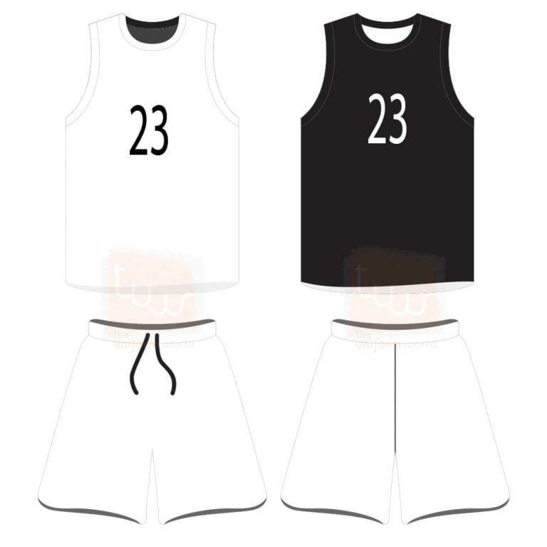 Reversible Basketball Jerseys Uniforms White Black - Dubai UAE ...
