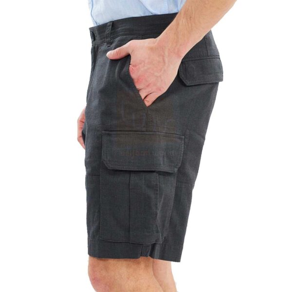 Navy Blue Cargo Shorts 6-Pockets - Image 4