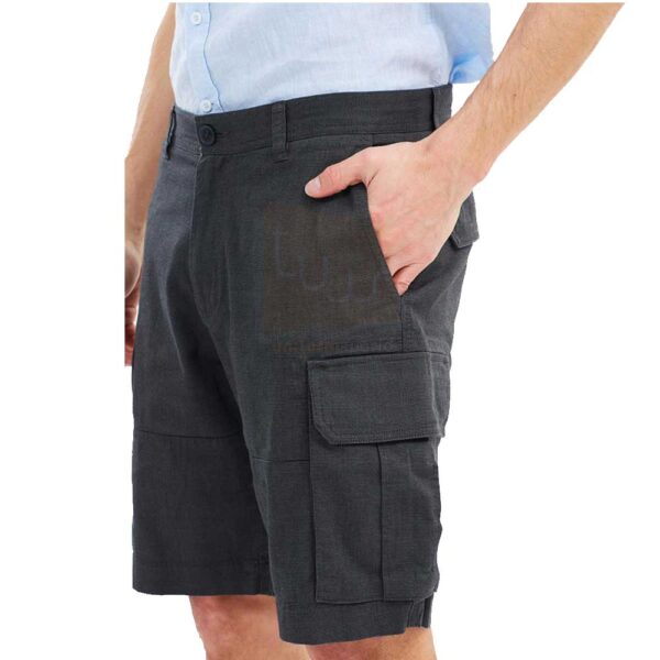 Navy Blue Cargo Shorts 6-Pockets - Image 2