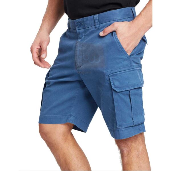 Blue Cargo Shorts 6-Pockets - Image 2