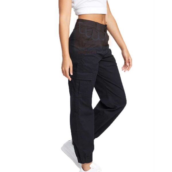 Black Narrow-Bottom Cargo Trouser - Image 2