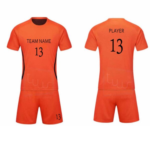 Orange Football Jerseys Uniforms O-Neck
