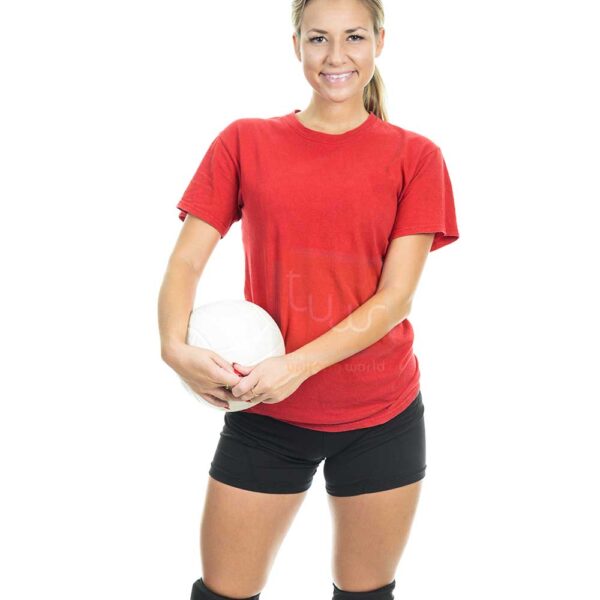 Red Plain Woman Volleyball Jerseys Uniforms