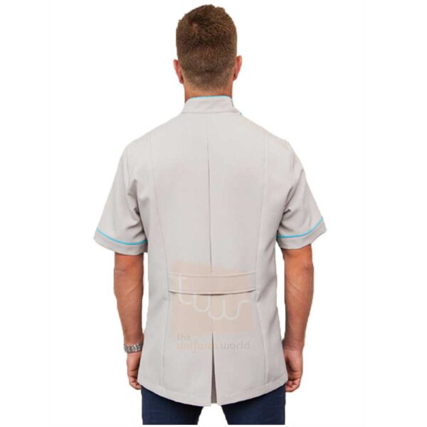 Grey 2-Tone Male Tunic with Piping - Image 2
