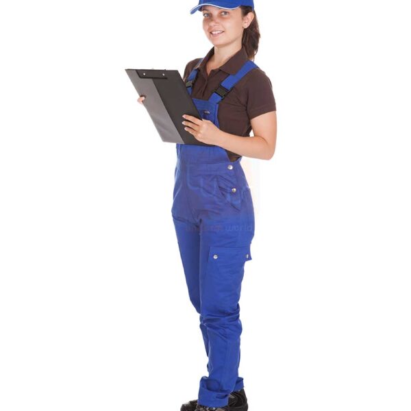 Royal Blue Bib Coverall with Pockets