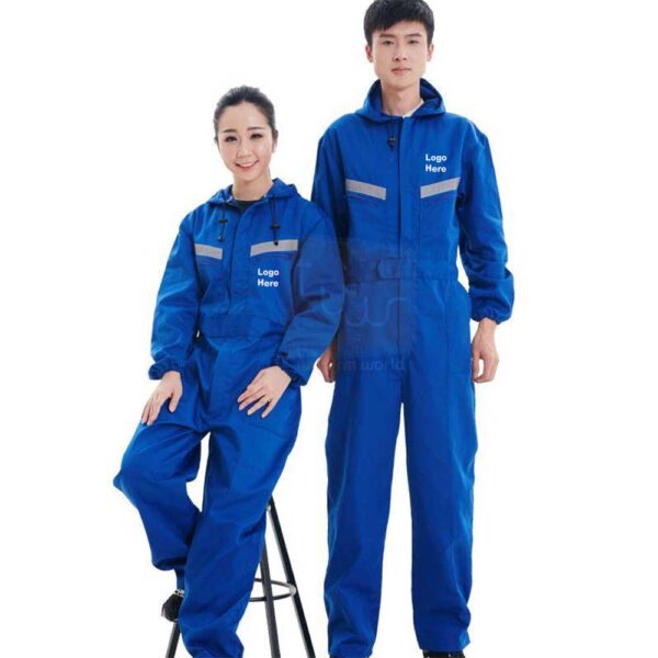 Royal Blue 1-PC Coverall Cotton Twill with Reflective Tapes