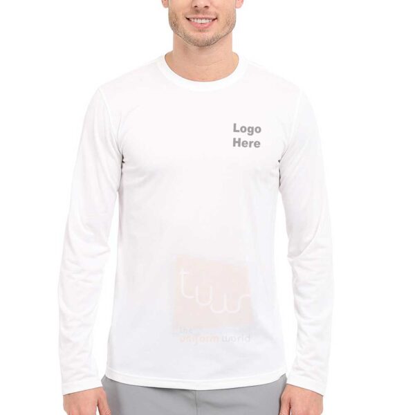 White Plain Long Sleeve Crew Neck T Shirt
