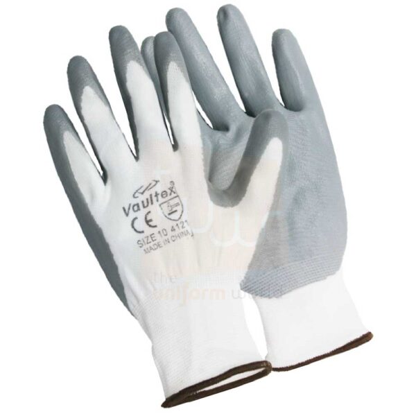 White Grey High Chemical Resistant Nitrile Safety Gloves