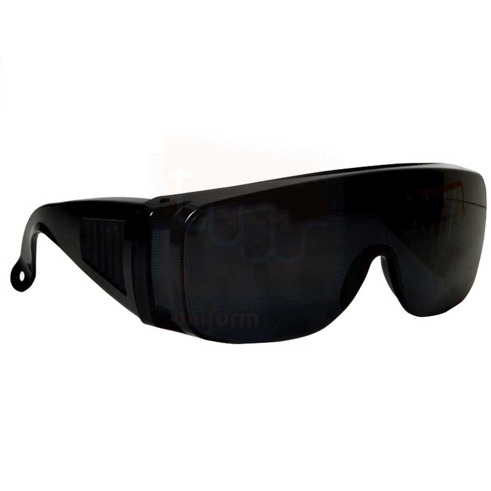 Dark Full Frame Safety Glasses Black Temple