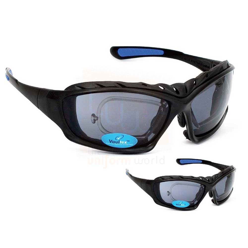 Dark Clear Full Frame Safety Glasses with Foam Gasket Seal