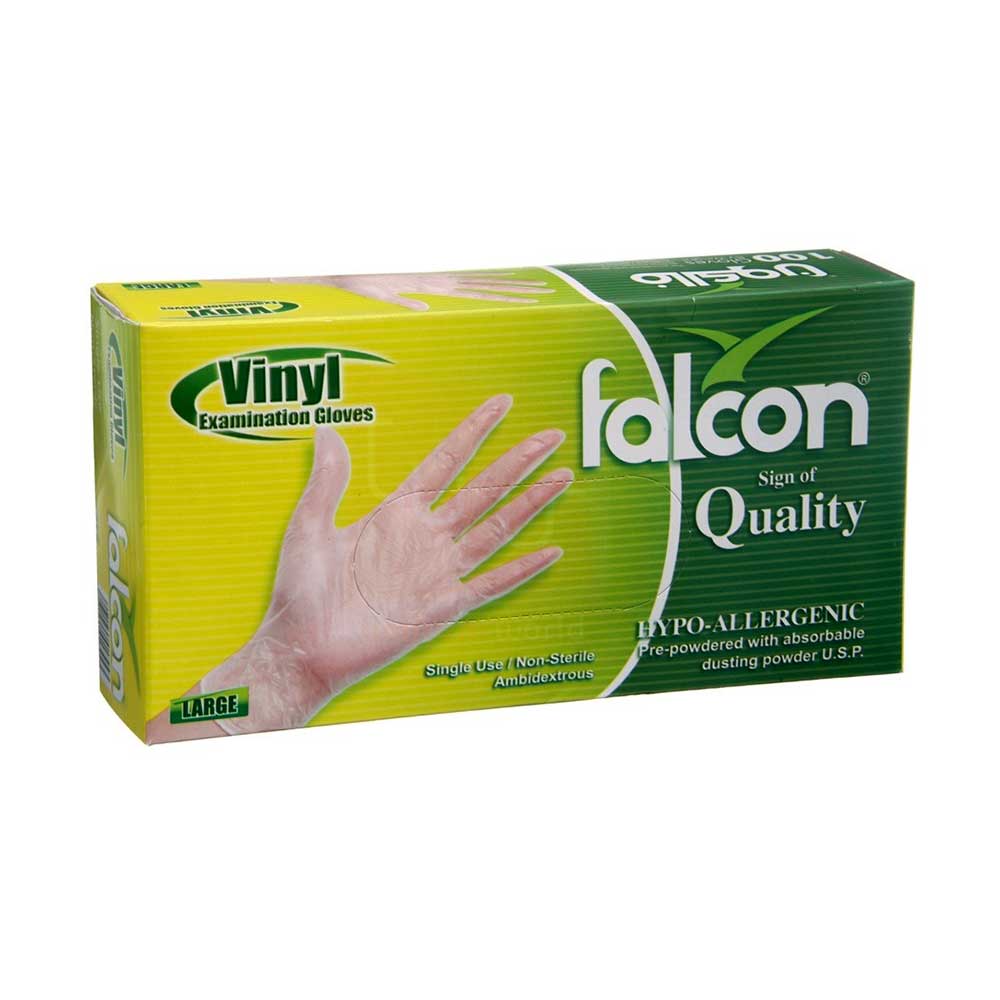 Falcon Powdered Nitrile Disposable Gloves Supplier Wholesale Dubai UAE