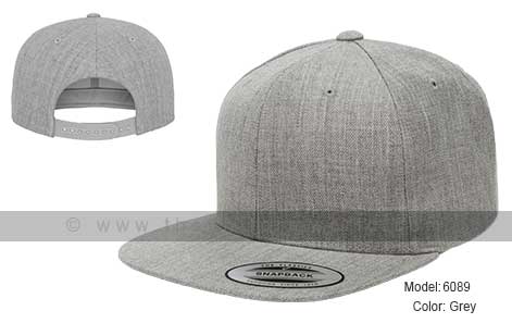 Grey Yupong Snapback Trucker Flat Peak Caps
