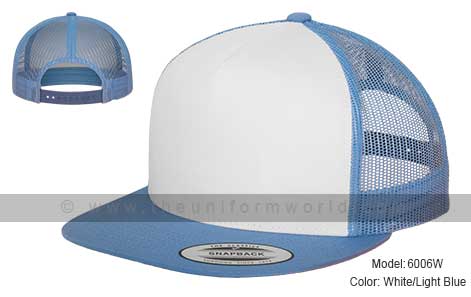White Light Blue Yupong Snapback Trucker Mesh Baseball Caps Supplier in Dubai UAE