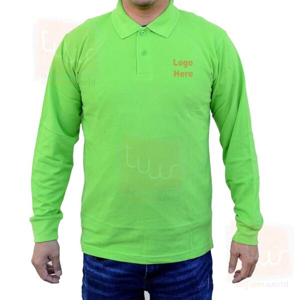 parrot green polo shirt long sleeve suppliers