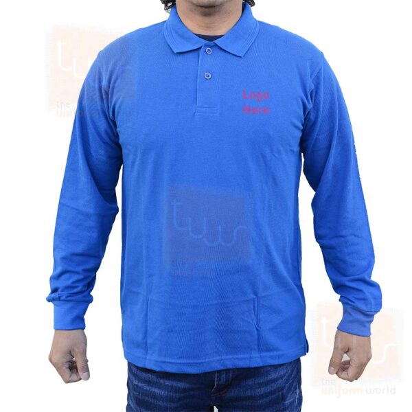 royal blue polo shirt long sleeve suppliers