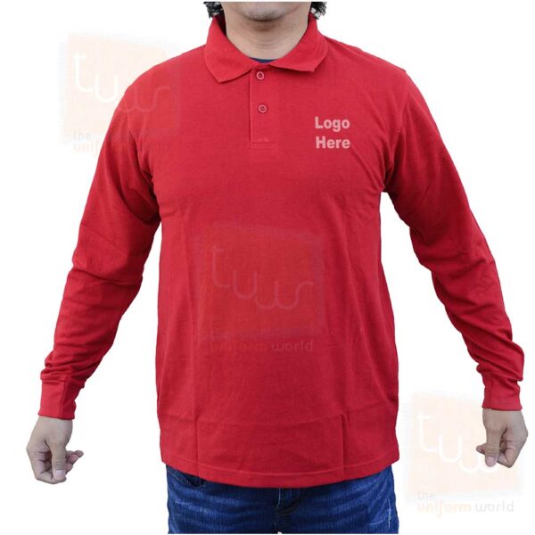 red polo shirt long sleeve suppliers