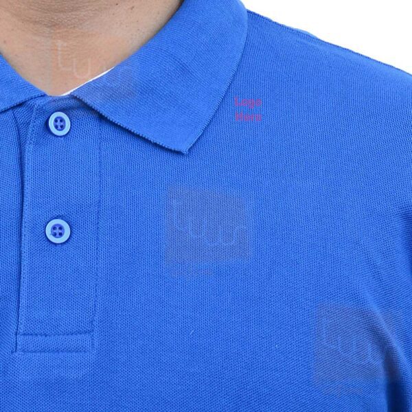 Blue Royal Plain Polo T Shirt Honeycomb - Image 2