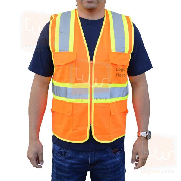Neon Orange Safety Vest Jacket
