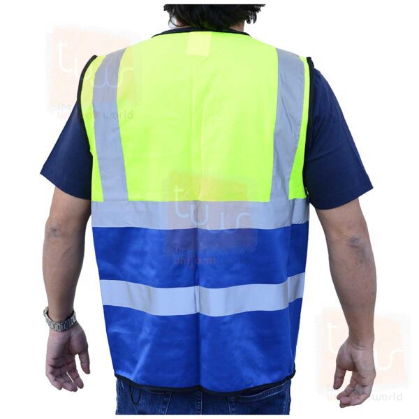 2-Tone Neon Green Blue Safety Vest