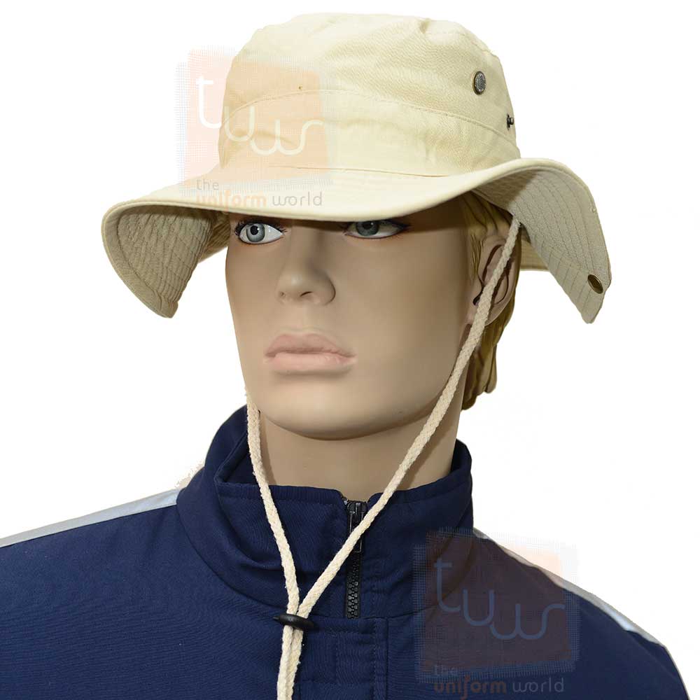 Buy Cream Safari Hats Sun Bucket Caps Supplier in Dubai UAE