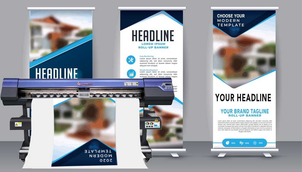 Roll Up Banner Design Templates Stylish and Modern in Dubai UAE