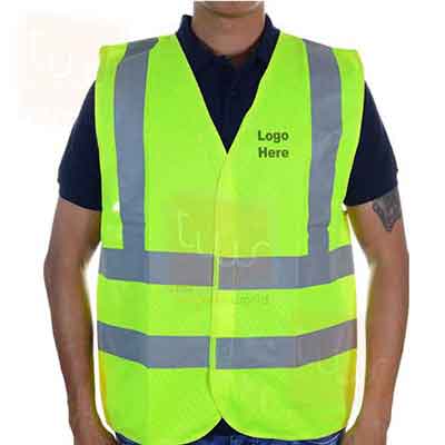 Neon Green Vest Logo Printing Suppliers shops dubai uae