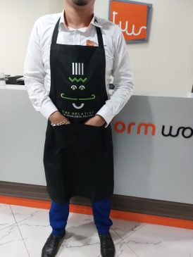 Black Apron Big Logo Uniforms Manufacturer and Supplier based in Dubai Ajman UAE