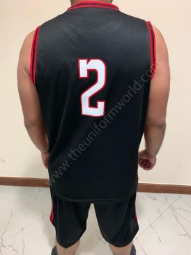 Black Basketball Jerseys 3 Uniforms Manufacturer and Supplier based in Dubai Ajman UAE