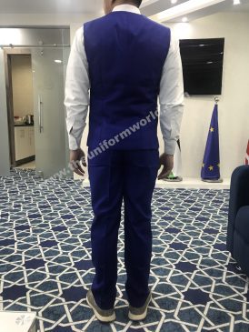 Blue Waist Coat On White Shirts 1 Uniforms Manufacturer and Supplier based in Dubai Ajman UAE
