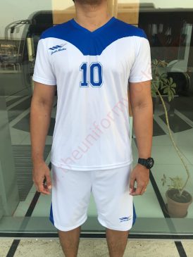 Blue White Football Players Jerseys 2 Uniforms Manufacturer and Supplier based in Dubai Ajman UAE