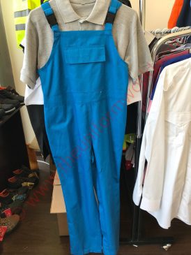 Custom Bright Blue Bib Coverall 1 Uniforms Manufacturer and Supplier based in Dubai Ajman UAE