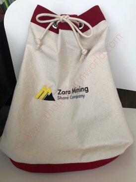 Custom Linen Canvas Promo Drawstring Bag 2 Uniforms Manufacturer and Supplier based in Dubai Ajman UAE