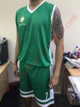 Green Basket Basketball Jerseys With Vinyl Printing 2 Uniforms Manufacturer and Supplier based in Dubai Ajman UAE