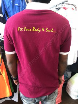 Maroon White Polo Shirt 1 Uniforms Manufacturer and Supplier based in Dubai Ajman UAE
