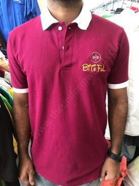Maroon White Polo Shirt 2 Uniforms Manufacturer and Supplier based in Dubai Ajman UAE