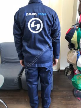 Navy Blue Coverall With Logo Branding 3 Uniforms Manufacturer and Supplier based in Dubai Ajman UAE
