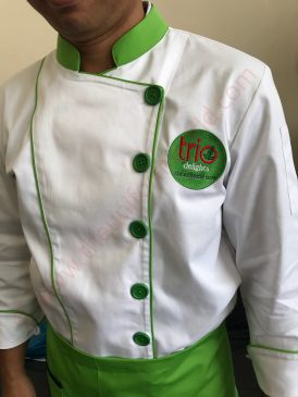 Trio Delight Chef Jacket With Logo Embroidery 2 Uniforms Manufacturer and Supplier based in Dubai Ajman UAE