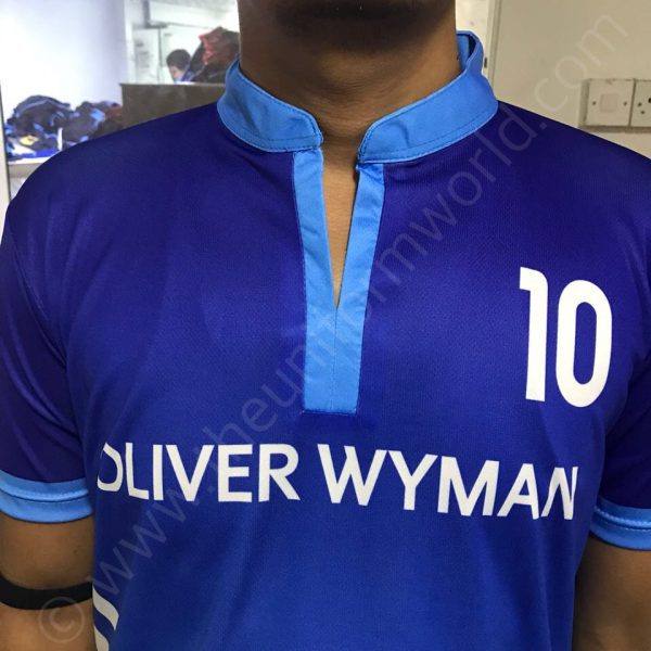 Y Neck T Shirt Sublimated 2 Uniforms Manufacturer and Supplier based in Dubai Ajman UAE