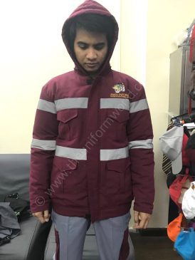 Maroon Hooded Jacket 2 Uniforms Manufacturer and Supplier based in Dubai Ajman UAE