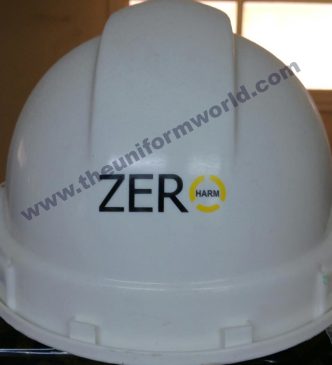 White Helmet With Screen Printing Uniforms Manufacturer and Supplier based in Dubai Ajman UAE