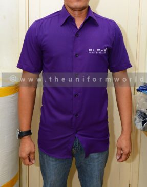 Alphys Purple Short Sleeve Shirt 3 Uniforms Manufacturer and Supplier based in Dubai Ajman UAE