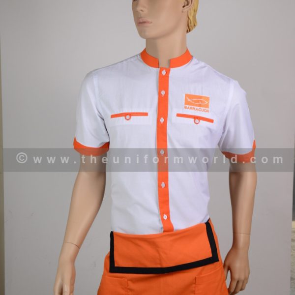 Barracuda Server White Shirt Apron 6 Uniforms Manufacturer and Supplier based in Dubai Ajman UAE