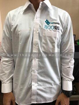 Batt Mobile White Shirt 2 Uniforms Manufacturer and Supplier based in Dubai Ajman UAE