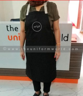 Bib Apron Black Hoop 2 Uniforms Manufacturer and Supplier based in Dubai Ajman UAE