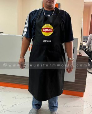 Bib Apron Black Lipton Uniforms Manufacturer and Supplier based in Dubai Ajman UAE